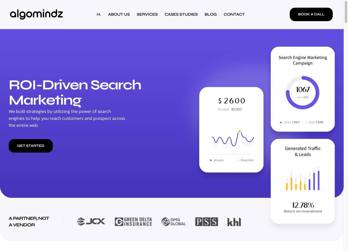 Algomindz homepage