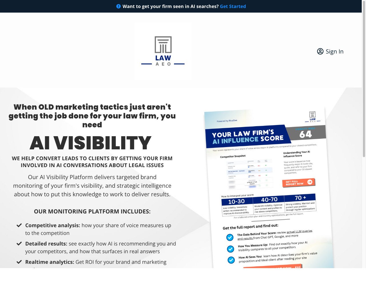 Law AEO homepage