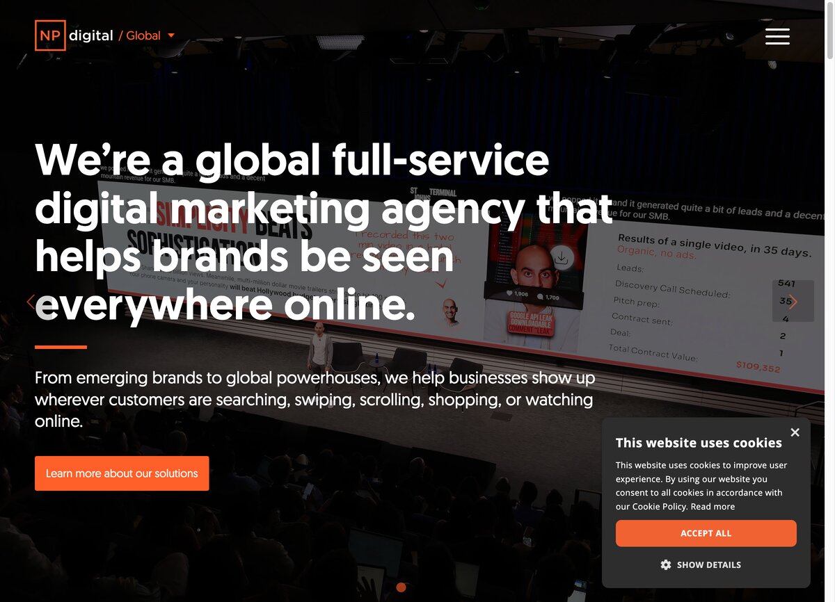 NP Digital homepage